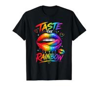 Goûtez Les lèvres Arc-en-Ciel colorées T-Shirt Graphique avec Valeur