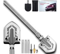 Goutime Pelle Pliante Compacte, Pelle Camping Pliante avec 3 Angles Réglables pour Camping, Hors Route, Randonnée, Jardin, Pêche.