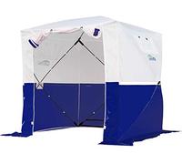 Goutime Tentes instantanées,2x2m Imperméable Barnum Pliant de Camping,Multifonction Tentes D'ActivitéS,Tente Pliante de Jardin Rapide à Installer,Auvent Pliable pour,Tente de Chantier（Blanc et Bleu）