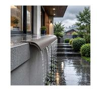 Goutte alu appui fenêtre, profil déviateur murs extérieurs | Facile Installer Solin Fenêtre，Protège Avant-toit/ Fenêtres/ Portail Extérieur/ Terrasses(Brown-2cm W,300cm(118.1in) L)