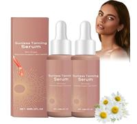 Goutte Bronzante Visage, Gouttes Bronzantes Sans Soleil, Gouttes Autobronzantes Visage et Corps Sans Soleil, Bronzing Drops pour Améliorant Continuellement Teint de Peau(2 Pcs)