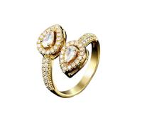 Goutte d’Eau en Forme avec CZ Anneaux réglables pour Les Femmes Or Argent Rose Or Bijoux de la Vie Quotidienne Bagues Uniques élégantes à la Mode