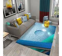 Goutte De Pluie Enfants Tapis De Jeu Lavable Impression 3D Tapis Tapis Salon Moderne Tapis De Sol Imprimé 100 X 200 Cm - Résistant Aux Taches, Polyester, Facile À Nettoyer -516952163530