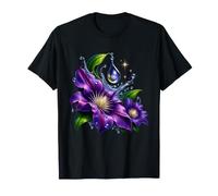 Goutte de Pluie printanière avec Fleurs de clématites Violettes T-Shirt