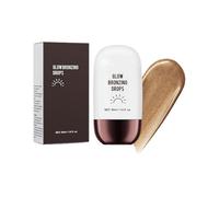 Gouttes Autobronzant Super Glow, Gouttes Bronzantes Liquides pour le Visage et la Peau, Gouttes Bronzantes Naturelles, Sublimateur de teint éclat Naturel (#02)
