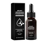 Gouttes autobronzantes - 15 ml de sérum bronzant | Solution de bronzage aux herbes | Bronzage végétalien du corps du visage | de antiadhésive | Concentré éclat naturel pour les