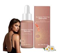 Gouttes Autobronzantes - Gouttes De Bronzage pour un Teint Hâlé Naturel, Sérum Tanning Sans Soleil Naturel Et Progressif, Solution De Bronzage Vegan Stimulant la Mélanine, 60ml,pour tous types de peau