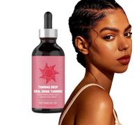 Gouttes autobronzantes pour le visage - Autobronzant nourrissant - Amplificateur de bronzage naturel rapide avec soin hydratant pour les soins du visage et du corps pour homme et femme