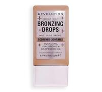 Gouttes Bronzantes Lumineuses de Makeup Revolution avec Acide Hyaluronique, Fini Ensoleillé, Teinte Bronze Calcine, 23ml