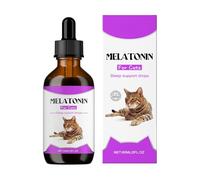Gouttes calmantes pour chat - 60 ml - Aide relaxante pour les trajets en voiture, la séparation des orages, un nouvel environnement, un toilettage bruyant, les ménages et les visites vétérinaires