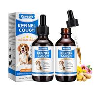 Gouttes Contre la Toux pour Chiens 120ml - Complément à Base de Plantes, Traitement Toux Sèche & Grasse, Soutien Respiratoire, Renfort Immunitaire & Protection de la Gorge, Toux de Chenil (2Pcs)