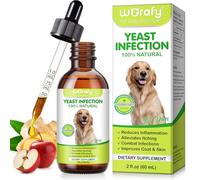 Gouttes Contre Les Infections à Levures pour Chiens -100% Naturel -Apaise Démangeaisons & Rougeurs des Oreilles Et De La Peau- Favorise La Santé De La Peau Et du Pelage, 60 ML