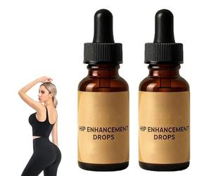 Gouttes d'amélioration des hanches, gouttes de butin pour femmes, huile de massage pour la peau ferme, nourrissent en profondeur et améliorent le relâchement cutané (2 Pcs)