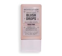 Gouttes de Blush Lumineuses de Makeup Revolution avec Acide Hyaluronique, Fini Radieux, Teinte Rose Rosie, 23ml