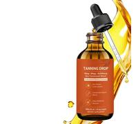 Gouttes de bronzage pour femmes, supplément bronzant sans , liquide de 60 ml avec couverture lisse, utilitaire bronzante pour le visage avec construction légère, accessoire cosmétique
