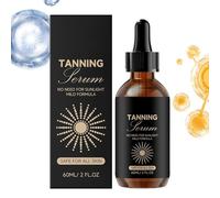 Gouttes de bronzage sans soleil - 60 ml de liquide foncé pour la peau, gouttes bronzantes d'été, sérum autobronzant hydratant avec formule éclat naturelle, solution de bronzage pour le visage et le co