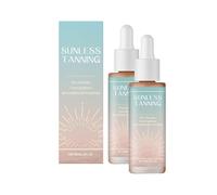 Gouttes de bronzage sans soleil, solution bronzante 2025 Sunless, gouttes de bronzage auto-orales buvables, boisson bronzante pour tous les types de peau et tous les tons de peau, 60 ml (2 pièces)