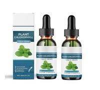 Gouttes de chlorophylle liquide - Favorise la déodorisation et l'énergie naturelle, arôme menthe,2pcs