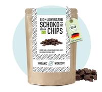 Gouttes de chocolat bio à faible teneur en glucides, Édulcoré à l'érythritol sans sucre ajoutés, végétalien, pour le grignotage la pâtisserie, idéal pour une alimentation pauvre en glucides, cétogène