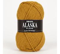 Gouttes de fils peignés 100 % laine Alaska, 4-M, Aran, pelote de 1,8 oz - 77 yards 58 moutarde.