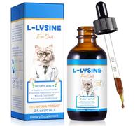 Gouttes de lysine pour chat - 60 ml - Soutien naturel pour la santé des yeux et des voies respiratoires - Goût de poulet - Sans céréales et sans gluten - Avec extraits d'herbes et vitamines - Contre
