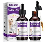 Gouttes de Mélatonine pour Animaux - Complément Naturel pour Chien et Chat - Aide au Sommeil, Calme Le Stress et l’Anxiété, Soutien du Cycle du Sommeil, Formule Sécurisée, 60ml (2)