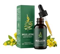 Gouttes de Mullein, Mullein Leaf Extract, Extrait de Feuilles de Molène, Naturelles Gouttes de Molène avec Chlorophylle pour Poumons Nettoyage, Gouttes D'extrait de Feuille de Molène, 60ml
