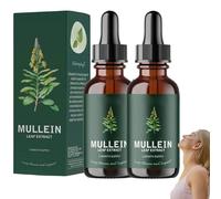 Gouttes de Mullein pour Poumons, Extrait de Feuilles de Molène, Naturelles Gouttes de Molène avec Chlorophylle pour Poumons Nettoyage, Gouttes Liquides de Feuille de Molène 60 ml (2)