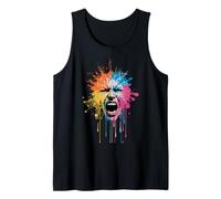 Gouttes de peinture colorées Screaming Face Débardeur