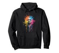 Gouttes de peinture colorées Screaming Face Sweat à Capuche