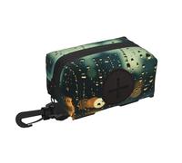 Gouttes de pluie à l'extérieur de la fenêtre Sac de rangement pour sacs à déjections canines - Distributeur de sacs à déjections canines, accessoires de promenade pour animaux de compagnie pour voyage