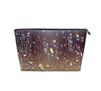 Gouttes de Pluie sur Verre imprimé, Trousse de Toilette Trousse de Maquillage Sac à cosmétiques Trousse de Toilette de Voyage Portable