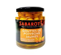 Gouttes de poivrons jaunes en bocal 140g - Sabarot