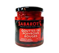 Gouttes de poivrons rouges en bocal 140g - Sabarot