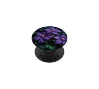 Gouttes de rosée pour clématites Violettes PopSockets PopGrip Adhésif