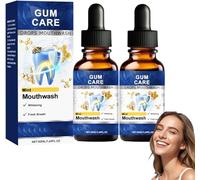 Gouttes de soin dentaire pour bain de bouche, 【Nouveau】 Bain de bouche naturel, soin et nettoyage, élimine la mauvaise haleine, sourire éclatant,2Pcs