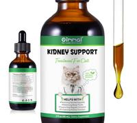 Gouttes De Soutien Rénal pour Chiens Et Chats 60Ml, pour Une Fonction Rénale Saine chez Les Chats Et Les Chiens, Suppléments Naturels À Base De Plantes, Augmentation De L'Immunité (Cats)