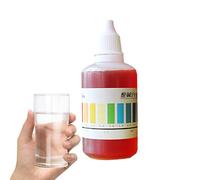 Gouttes de test de pH | Testeur de qualité de l'eau potable pour piscine et aquarium (50 ml), réactif de précision acide-base | Solution de détection pour piscine extérieure, pour tester l'eau du robi