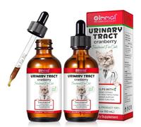 Gouttes De Traitement De L'infection Urinaire Du Chat,2 Bouteille x 2 Fl Oz Gouttes De Réparation D'Uti De Chat Soutient La Vessie,Pierre Rénale, Santé Pour Les Soins D'urine Pour Les Chats