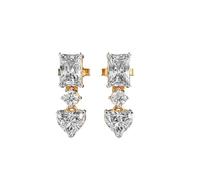 Gouttes d'éclat en argent sterling 925 | Plaqué or | Numéro de pierre : 6 | Taille de la pierre : 0,01-0,49 mm | Poids : 1,58 ct | Forme : Mixte | 1,816 g | LKE_G_00184