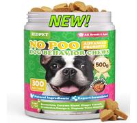 Gouttes d'herbe et de déjections pour Chiens - 500g Snacks hautement concentrés avec des probiotiques, oméga-3, extrait de Gingembre et bromélaïne, spécifique aux habitudes Alimentaires