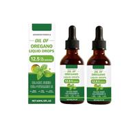 Gouttes d'huile d'origan - Origan à l'huile de graines noires│Soutien immunitaire│Facile à utiliser│2 Fl Oz,2pcs