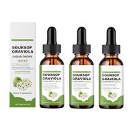 Gouttes liquides de corossol et de graviola - Antioxydants naturels | Favorise l'équilibre général | Arôme naturel | 59 ml,3Bottle