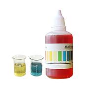 Gouttes Liquides Pour Test De pH,Contrôle du pH de Piscine Gouttes 50ml | Agent de Détection de Qualité d'Eau pour Aquarium Usage Domestique et Scolaire, Réactif d'Analyse de Piscine