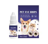 Gouttes oculaires pour Animaux de Compagnie - Nettoyant pour Les Yeux pour Chiens, détachant Les Larmes oculaires pour Chiens, Solution Douce d'extrait de de 15 ML pour Soins des Yeux de Chiens