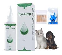 Gouttes Oculaires pour Chiens, Lotion Nettoyante pour Les Yeux pour Chiens et Chats, pour Chiens, Chats et Animaux Exotiques, Peut être utile pour éliminer la poussière et Les Corps étrangers, 60ML