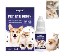 Gouttes Ophtalmique Pour Animaux de Compagnie, 1 x 15 ML, Collyre Pour et du Chiens Chat et Chevaux Toutes Tailles et Tous Âges,à la Fonction Hydratante,nettoyer la poussière et Les Corps étrangers