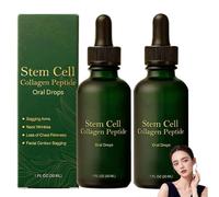 Gouttes orales à base de peptides de collagène et de cellules souches, compléments alimentaires naturels à base de collagène liquide pour femmes et hommes (2pcs)