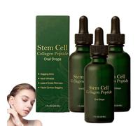 Gouttes orales de cellules souches et de peptides de collagène,gouttes de peptides de collagène anti-âge,raffermissent la peau relâchée et réduisent la formation des rides, pour tous (3 pièce)