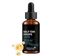 Gouttes pour le visage, solution auto-bronzante pour la peau, 3,94 x 1,26 pouces avec effet naturel, sérum bronzant léger, coloration du visage et du corps avec une application douce, gouttes